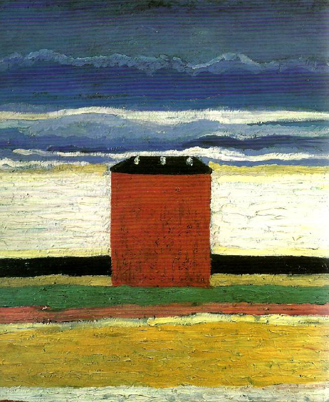 Kazimir Malevich red house Germany oil painting art